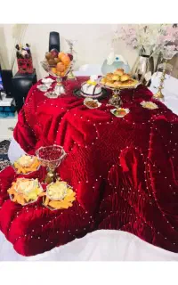 لحاف مروارید دوزی شده