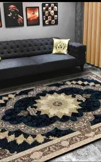 فرش آروانا سورمه ای نگین تابان مشهد انواع سایزها