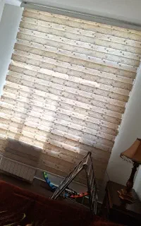 پرده زبرا نسکافه ای روشن 2×2