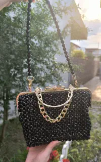 کیف دهانه فلزی مرواریدی