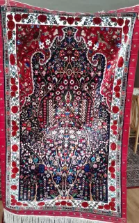 قالیچه دستباف ابریشم  دویدوخ