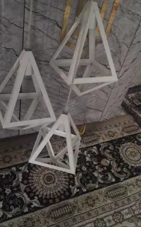 لوستر ۳تیکه مثلثی شیک