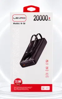 پاوربانک20هزار فست شارژLEVINO(فروشگاه سروش)