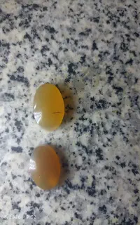 نگین انگشتری عقیق زرد و قهوه‌ای