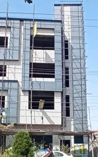 اجرای نمای کامپوزیت آلومینیوم وترموود