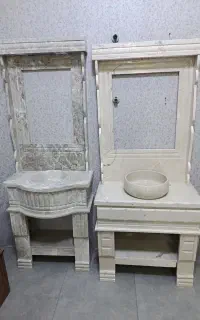 روشویی سنگی کرم طوسی مشکی شومینه باربیکیو