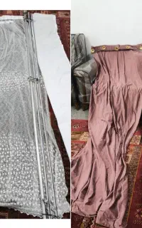 پرده و شال و چوب پرده