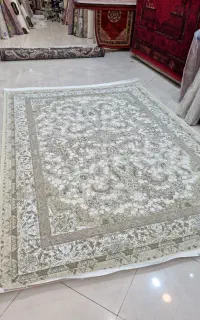 فرش طرح دیلا صدفی سبز ۷۰۰شونه