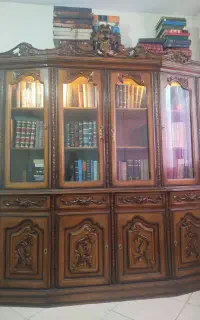 بوفه ، ویترین ، کتابخانه چوبی منبت کاری