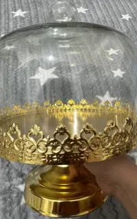 جا‌ کیکی پایه دار برنجی