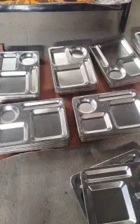 ظرف سلف استیل چهارخانه