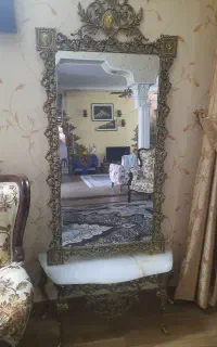 آینه و کنسول برنجی