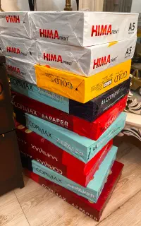 کاغذ A4 و A5 قیمت نوشته شده همه باهم هست