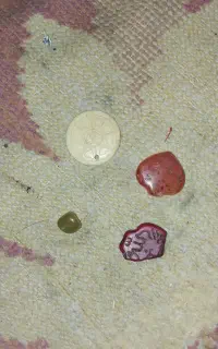 دوتا سنگ خوب با یک نشان بایک عدد مهره