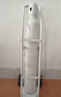 کپسول اکسیژن ۱۰ لیتری با مانومتر و پایه چرخ‌دار
