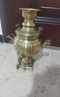 سماور برنجی زغالی