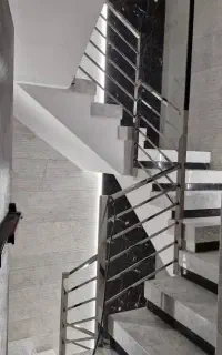 نرده پله و حفاظ تراس استیل