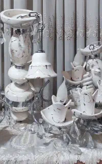 لوستر سرامیکی استیل