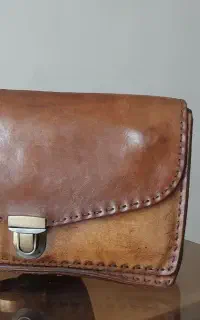 کیف چرمی دستدوز  مردانه