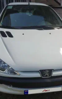 پژو 206 تیپ 2 درجه یک بدون رنگ