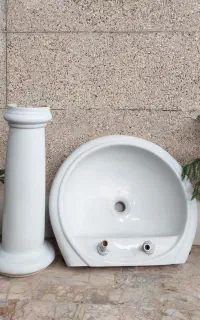 روشویی پایه دار چینی کاسه بزرگ