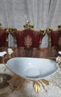 ست کشکول آجیل خوری یا میوه خوری وجاشمعی شوکولات