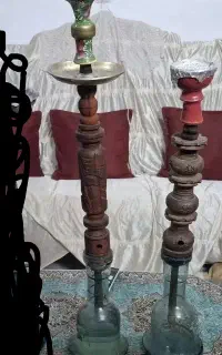 ۲ عدد قلیون چوبی اصل