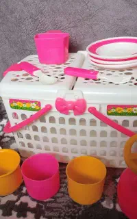 ست کامل اسباب‌بازی آشپزخانه کودک با سبد**