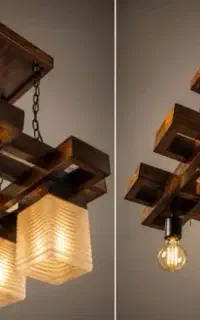 لوستر چوبی کلاسیک الینا