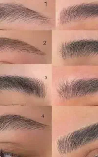 مدل جهت میکرو ابرو به سبک نچرال و تکنیک کرکی مویی