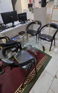 صندلی و میز اداری شیشه ای