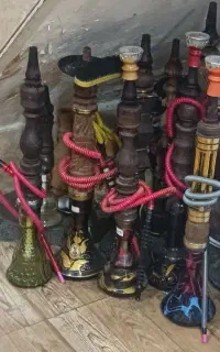 تعدادی قلیان ابندی کافه ومنقل ذغالی کافه