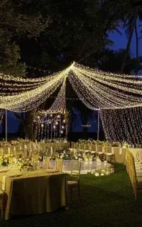اجرای برج نور با ریسه های سوزنی و خوشه‌ای ضد آب