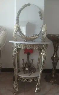 اینه شمعدان برنز