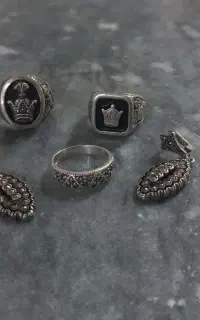 انگشتر و گوشواره ست حلقه مردانه و زنانه نقره