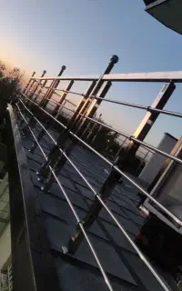 حفاظ و نرده استیل راه پله و پشت پنجره