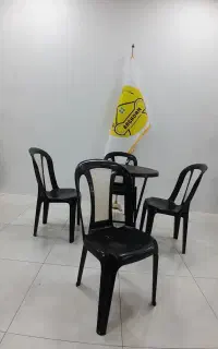 صندلی پلاستیکی مدل sina20 میز تاشو قطر 78