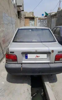 ماشین پرایدنقره ای دوگانه سوز