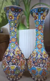 گلدان میناکاری شده
