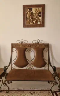 سرویس ۸ نفره مبل فرفوژه کلاسیک سالم.