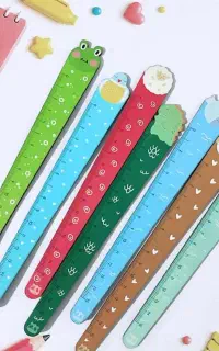 خط کش بوکمارکی چوبی طرح حیوانات