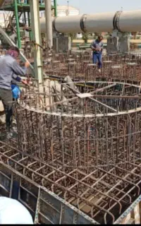 عملیات آرماتوربندی با اکیپ کاری و مهندس ناظر