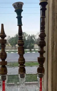 قلیان چوبی کافه ای