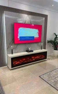 شومینه برقی دیواری برای زیر تلوزیون و سایر فضاها