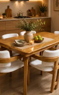 میز ناهار خوری مشکی00120 پینترسی دریا چوب