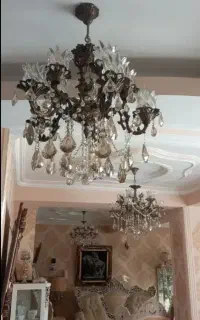 لوستر ۱۰ شعله برنزی ۲ عدد