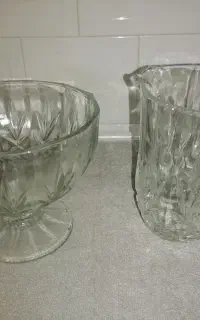 پارچ و شکلات خوری شیشه ای