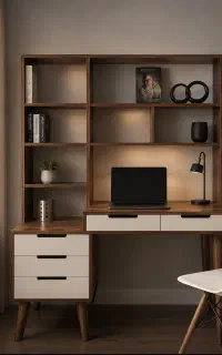 میز تحریر کتابخانه دار مدرن