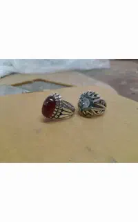 انگشتر موزانایت و عقیق