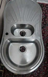 سینک سالم در حد نو  جنس استیل البرز